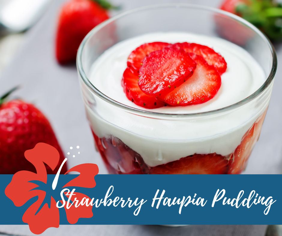 Strawberry Haupia Pudding