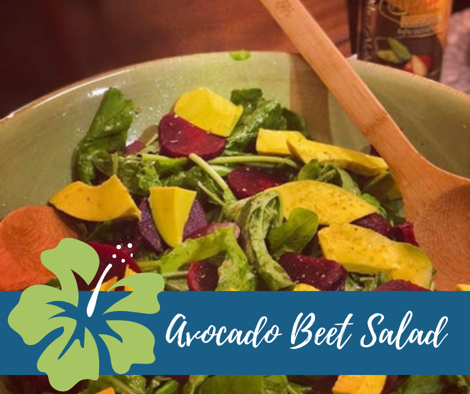 Avocado Beet Salad with a Hawaiian Twist!