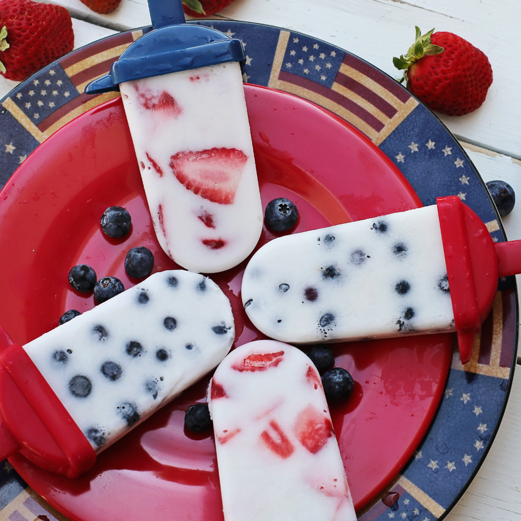 4th of July Coconut Popsicles