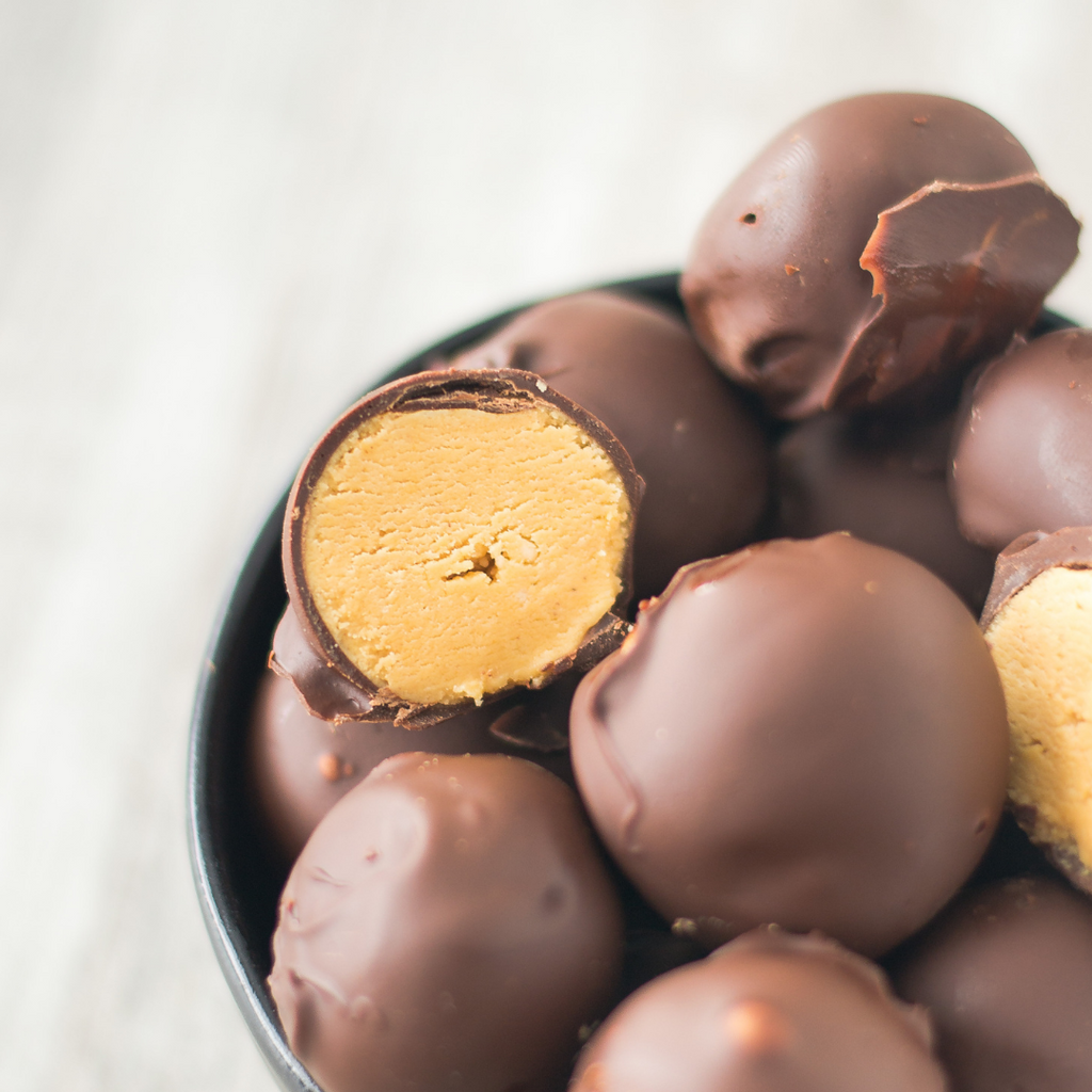 Chocolate Kona Coffee Peanut Butter Ball Recipe for Easter Treat