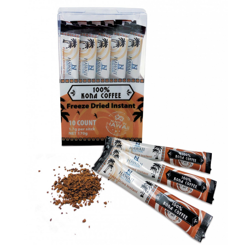 Hawaii Selection 100% Kona Coffee Freeze Dried Instant Sticks