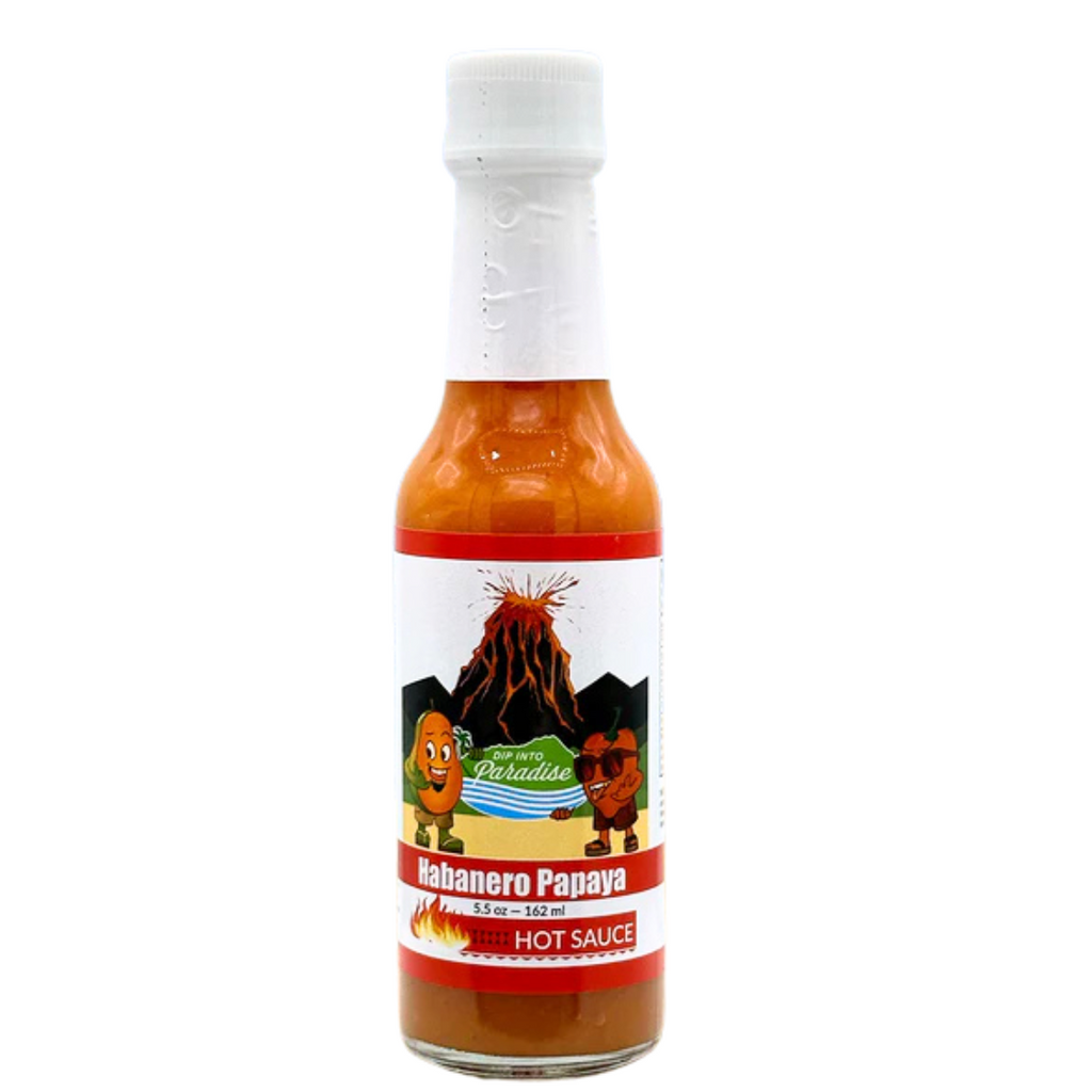 Dip into Paradise Habanero Papaya Hot Sauce