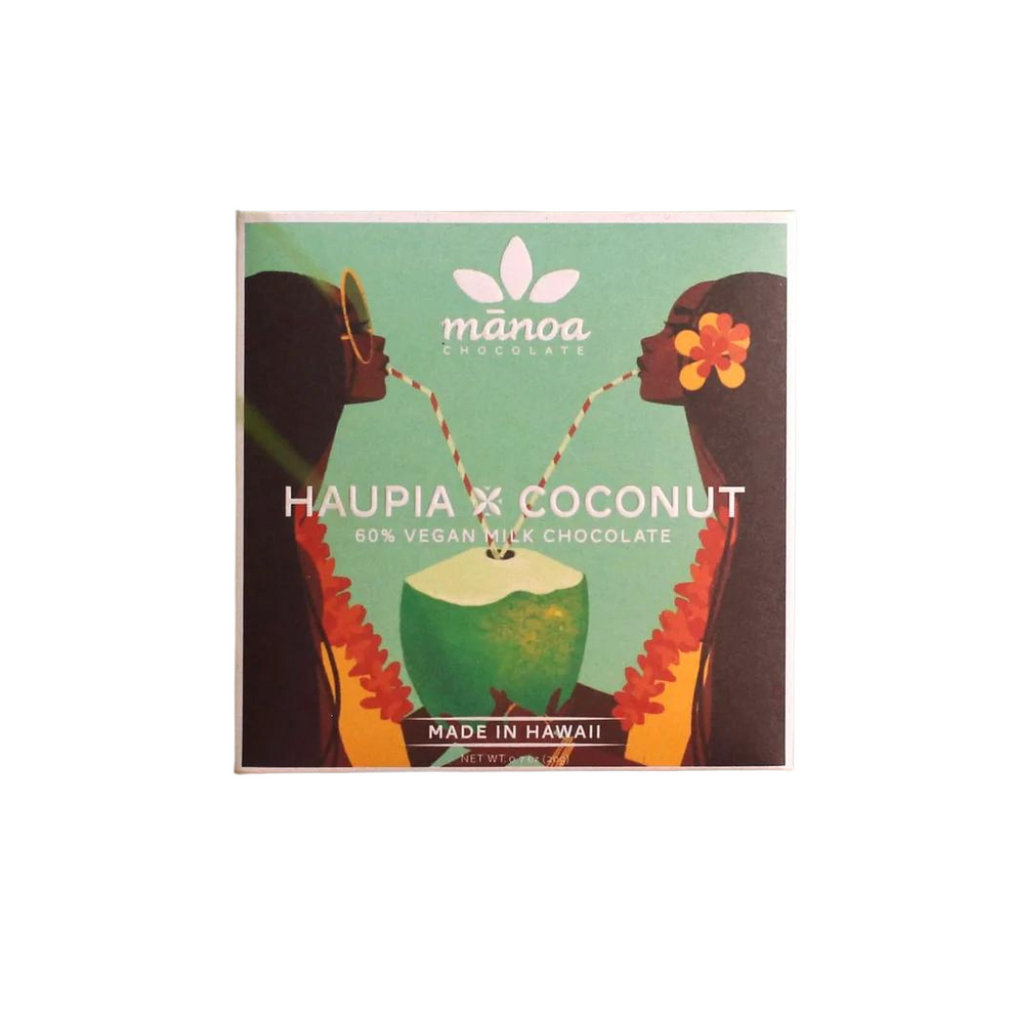 Manoa Chocolate Haupia Coconut 60% Vegan Milk Chocolate Mini Bar