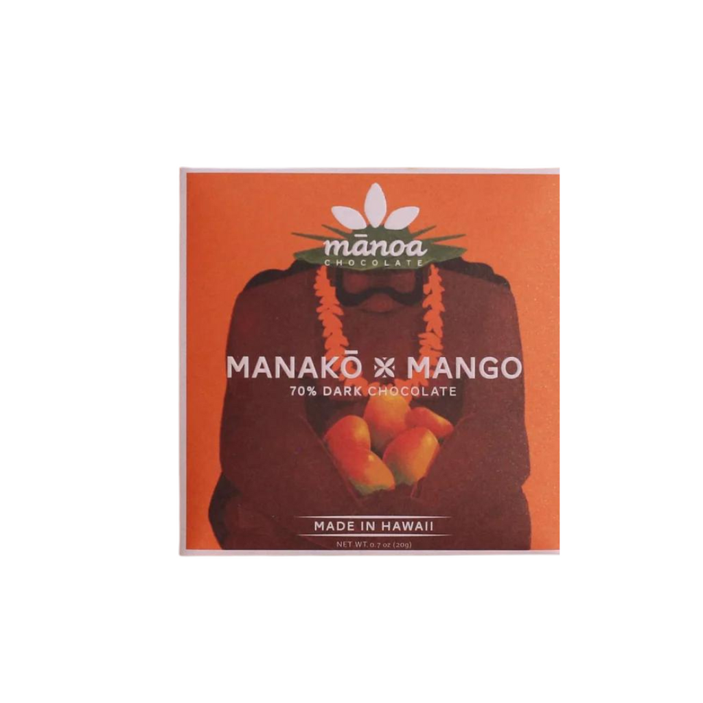 Manoa Chocolate Manako Mango 70% Dark Chocolate Mini Bar