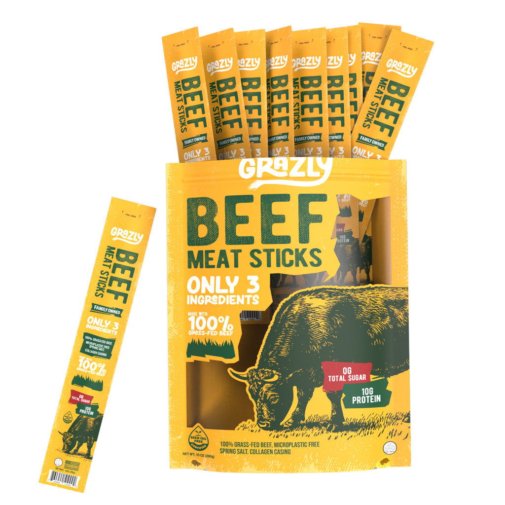 Plain Beef Meat Sticks - 100% Grass-Fed & Finished | Tastes of Aloha