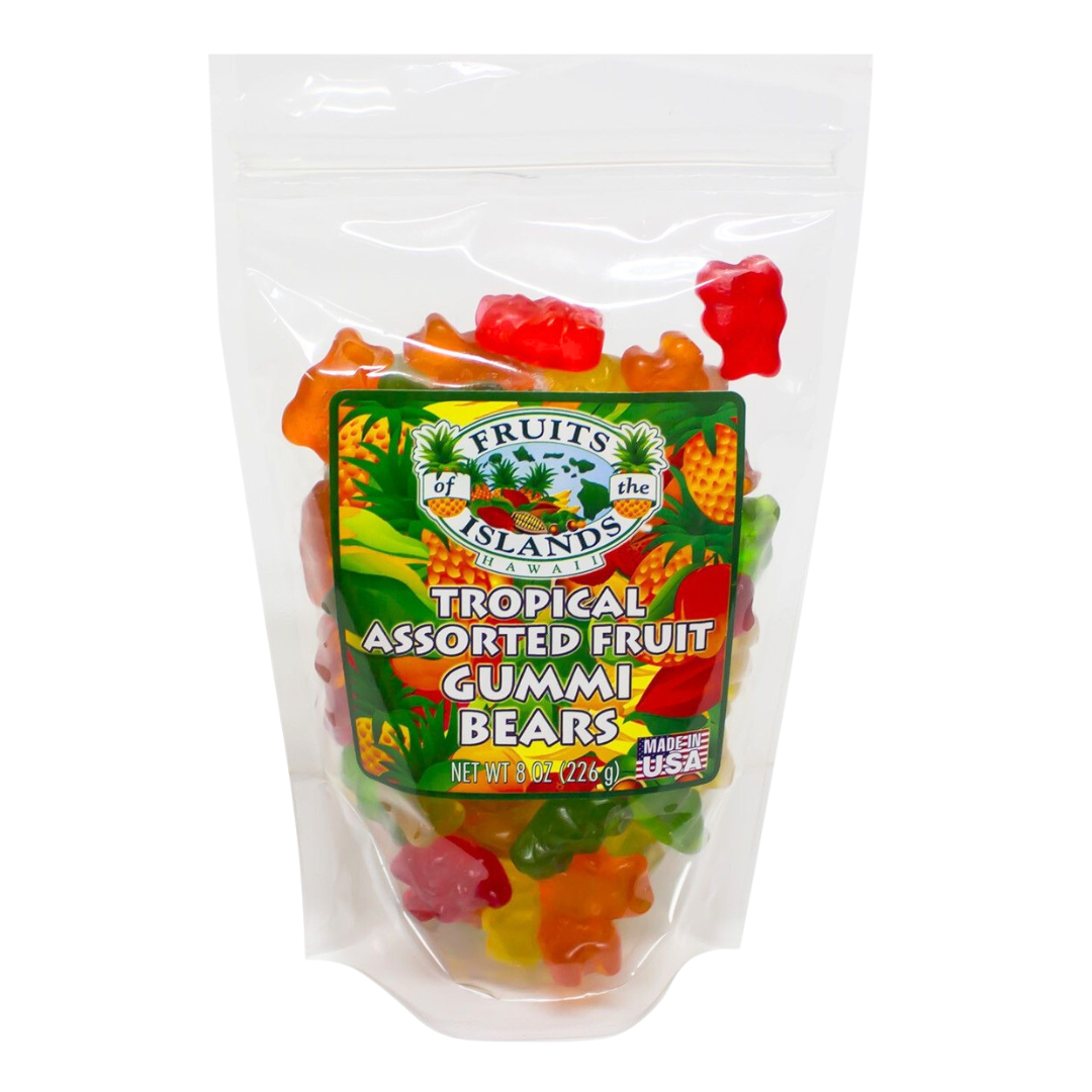 Fruits of the Islands Tropical Assorted Fruit Gummi Bears | Tastes of Aloha