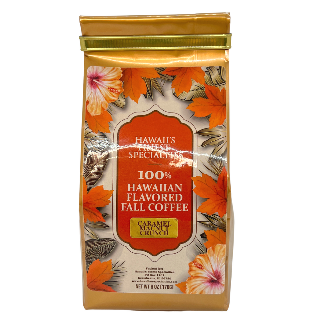 100% Hawaiian Flavored Fall Coffee Caramel Macnut Crunch