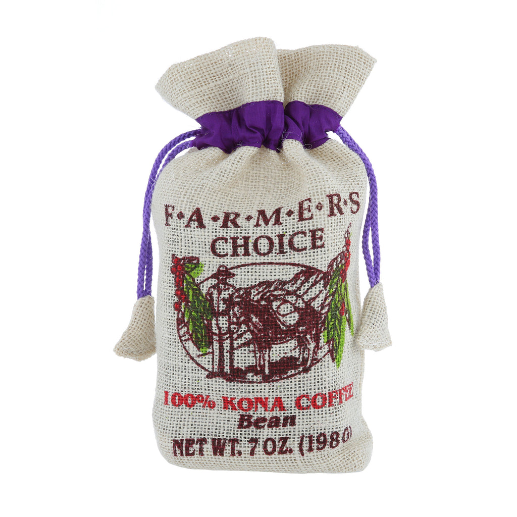 Farmers Choice 100% Kona Coffee Burlap Bag