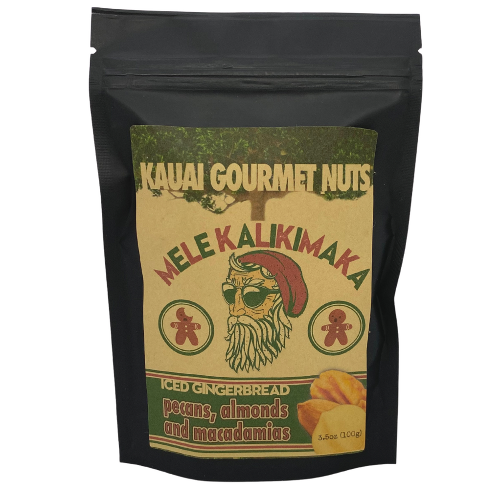 Kaua'i Gourmet Nuts - Mele Kalikimaka Iced Gingerbread Nut Mix