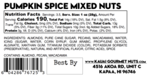 Kaua'i Gourmet Nuts - Pumpkin Spice Nut Mix